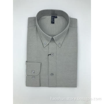 Competitive Price Solid Color Grey Dress Shirts